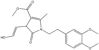 {(E)-[1-(3,4-dimethoxyphenethyl)-4-(methoxycarbonyl)-5-methyl-2-oxo-2,3-dihydro-1H-pyrrol-3-yl]methylidene}(methyl)ammoniumolate Struktur