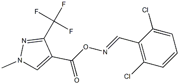 4-[({[(2,6-dichlorophenyl)methylene]amino}oxy)carbonyl]-1-methyl-3-(trifluoromethyl)-1H-pyrazole Struktur