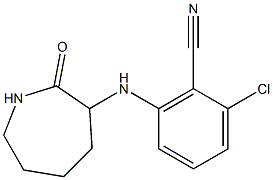 2-chloro-6-[(2-oxoazepan-3-yl)amino]benzonitrile Struktur