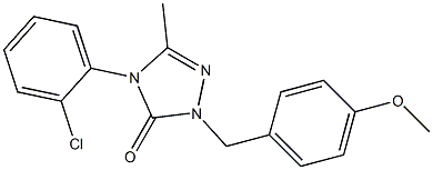 4-(2-chlorophenyl)-2-(4-methoxybenzyl)-5-methyl-2,4-dihydro-3H-1,2,4-triazol-3-one Struktur