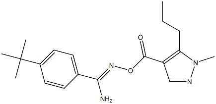 O1-[(1-methyl-5-propyl-1H-pyrazol-4-yl)carbonyl]-4-(tert-butyl)benzene-1-ca rbohydroximamide Struktur