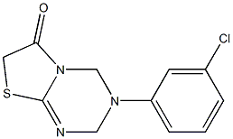 3-(3-chlorophenyl)-3,4,6,7-tetrahydro-2H-[1,3,5]triazino[2,1-b][1,3]thiazol-6-one Struktur