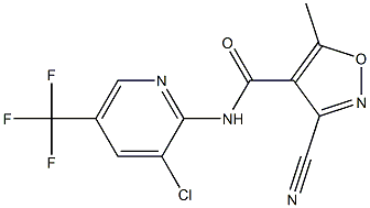 N-[3-chloro-5-(trifluoromethyl)-2-pyridinyl]-3-cyano-5-methyl-4-isoxazolecarboxamide Struktur