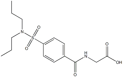 2-({4-[(dipropylamino)sulfonyl]benzoyl}amino)acetic acid Struktur