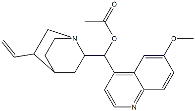 (6-methoxy-4-quinolyl)(5-vinyl-1-azabicyclo[2.2.2]oct-2-yl)methyl acetate Struktur