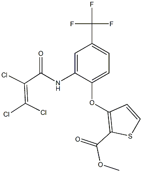 methyl 3-[2-[(2,3,3-trichloroacryloyl)amino]-4-(trifluoromethyl)phenoxy]thiophene-2-carboxylate Struktur