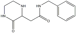 N1-benzyl-2-(3-oxo-2-piperazinyl)acetamide Struktur