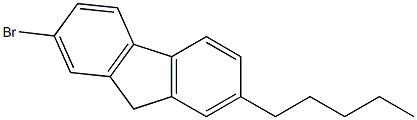 2-bromo-7-pentyl-9H-fluorene Struktur