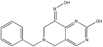 (8E)-6-benzyl-2-hydroxy-6,7-dihydropyrido[4,3-d]pyrimidin-8(5H)-one oxime Struktur