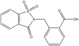 2-[(1,1,3-trioxo-1,3-dihydro-2H-1,2-benzisothiazol-2-yl)methyl]benzenecarboxylic acid Struktur