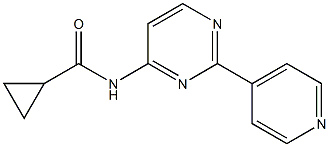 N-[2-(4-pyridinyl)-4-pyrimidinyl]cyclopropanecarboxamide Struktur