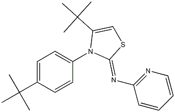 N2-{4-(tert-butyl)-3-[4-(tert-butyl)phenyl]-2,3-dihydro-1,3-thiazol-2-yliden}pyridin-2-amine Struktur