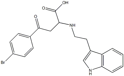 4-(4-bromophenyl)-2-{[2-(1H-indol-3-yl)ethyl]amino}-4-oxobutanoic acid Struktur