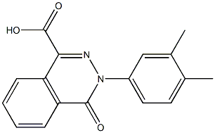 3-(3,4-dimethylphenyl)-4-oxo-3,4-dihydro-1-phthalazinecarboxylic acid Struktur