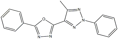 2-(5-methyl-2-phenyl-2H-1,2,3-triazol-4-yl)-5-phenyl-1,3,4-oxadiazole Struktur