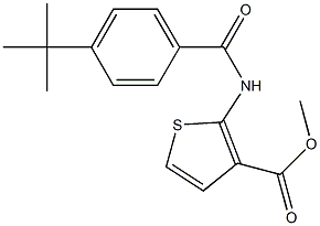 methyl 2-{[4-(tert-butyl)benzoyl]amino}thiophene-3-carboxylate Struktur