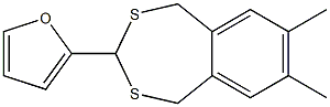 2-(7,8-dimethyl-1,5-dihydro-2,4-benzodithiepin-3-yl)furan Struktur