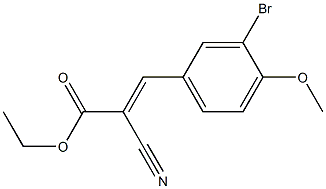 ethyl 3-(3-bromo-4-methoxyphenyl)-2-cyanoacrylate Struktur