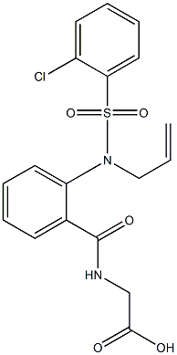 2-[(2-{allyl[(2-chlorophenyl)sulfonyl]amino}benzoyl)amino]acetic acid Struktur