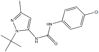 N-[1-(tert-butyl)-3-methyl-1H-pyrazol-5-yl]-N'-(4-chlorophenyl)urea Struktur