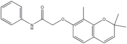 N1-phenyl-2-[(2,2,8-trimethyl-2H-chromen-7-yl)oxy]acetamide Struktur