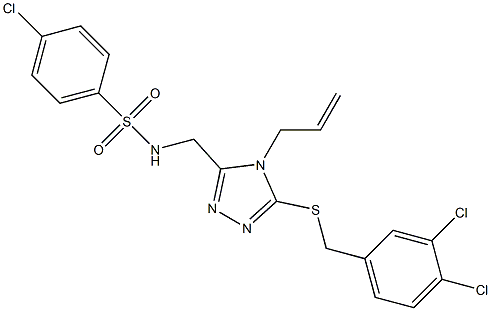 N-({4-allyl-5-[(3,4-dichlorobenzyl)sulfanyl]-4H-1,2,4-triazol-3-yl}methyl)-4-chlorobenzenesulfonamide Struktur