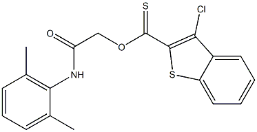 2-(2,6-dimethylanilino)-2-oxoethyl 3-chlorobenzo[b]thiophene-2-carbothioate Struktur