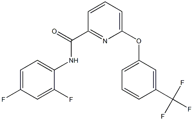 N-(2,4-difluorophenyl)-6-[3-(trifluoromethyl)phenoxy]-2-pyridinecarboxamide Struktur