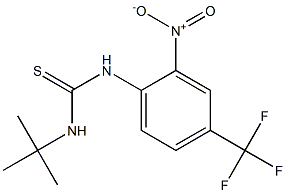 N-(tert-butyl)-N'-[2-nitro-4-(trifluoromethyl)phenyl]thiourea Struktur