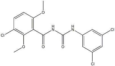 N-(3-chloro-2,6-dimethoxybenzoyl)-N'-(3,5-dichlorophenyl)urea Struktur