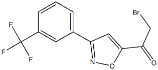 2-bromo-1-{3-[3-(trifluoromethyl)phenyl]-5-isoxazolyl}-1-ethanone Struktur