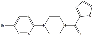 [4-(5-bromopyrimidin-2-yl)piperazino](2-thienyl)methanone Struktur