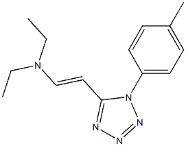 N1,N1-diethyl-2-[1-(4-methylphenyl)-1H-1,2,3,4-tetraazol-5-yl]eth-1-en-1-amine Struktur