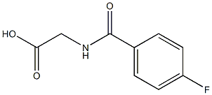 2-[(4-fluorobenzoyl)amino]acetic acid Struktur