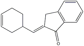 2-(cyclohex-3-enylmethylidene)indan-1-one Struktur