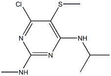 N-[4-chloro-6-(isopropylamino)-5-(methylsulfanyl)-2-pyrimidinyl]-N-methylamine Struktur