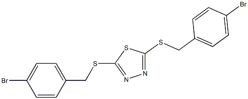 2,5-di[(4-bromobenzyl)thio]-1,3,4-thiadiazole Struktur