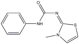 N-[3-methyl-1,3-thiazol-2(3H)-yliden]-N'-phenylurea Struktur