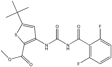 methyl 5-(tert-butyl)-3-({[(2,6-difluorobenzoyl)amino]carbonyl}amino)thiophene-2-carboxylate Struktur