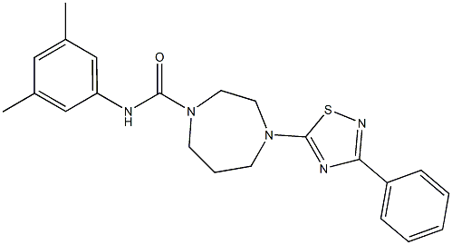 N1-(3,5-dimethylphenyl)-4-(3-phenyl-1,2,4-thiadiazol-5-yl)-1,4-diazepane-1-carboxamide Struktur