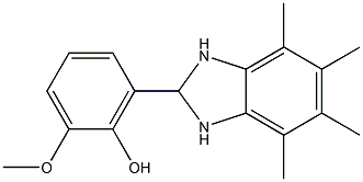 2-methoxy-6-(4,5,6,7-tetramethyl-2,3-dihydro-1H-benzo[d]imidazol-2-yl)phenol Struktur