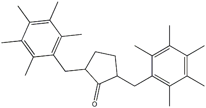 2,5-di(2,3,4,5,6-pentamethylbenzyl)cyclopentan-1-one Struktur