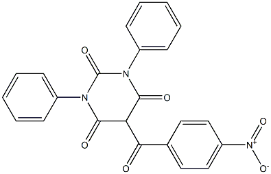 5-(4-nitrobenzoyl)-1,3-diphenylhexahydropyrimidine-2,4,6-trione Struktur