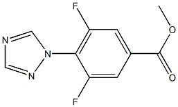 methyl 3,5-difluoro-4-(1H-1,2,4-triazol-1-yl)benzenecarboxylate Struktur