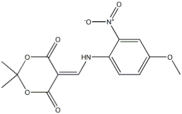 5-[(4-methoxy-2-nitroanilino)methylene]-2,2-dimethyl-1,3-dioxane-4,6-dione Struktur