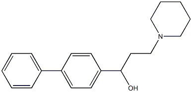 1-[1,1'-biphenyl]-4-yl-3-piperidinopropan-1-ol Struktur