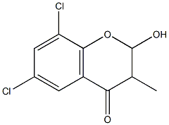 6,8-dichloro-2-hydroxy-3-methylchroman-4-one Struktur