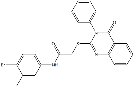 N-(4-bromo-3-methylphenyl)-2-[(4-oxo-3-phenyl-3,4-dihydro-2-quinazolinyl)sulfanyl]acetamide Struktur