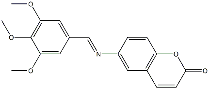 6-[(3,4,5-trimethoxybenzylidene)amino]-2H-chromen-2-one Struktur