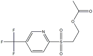 2-{[5-(trifluoromethyl)-2-pyridyl]sulfonyl}ethyl acetate Struktur